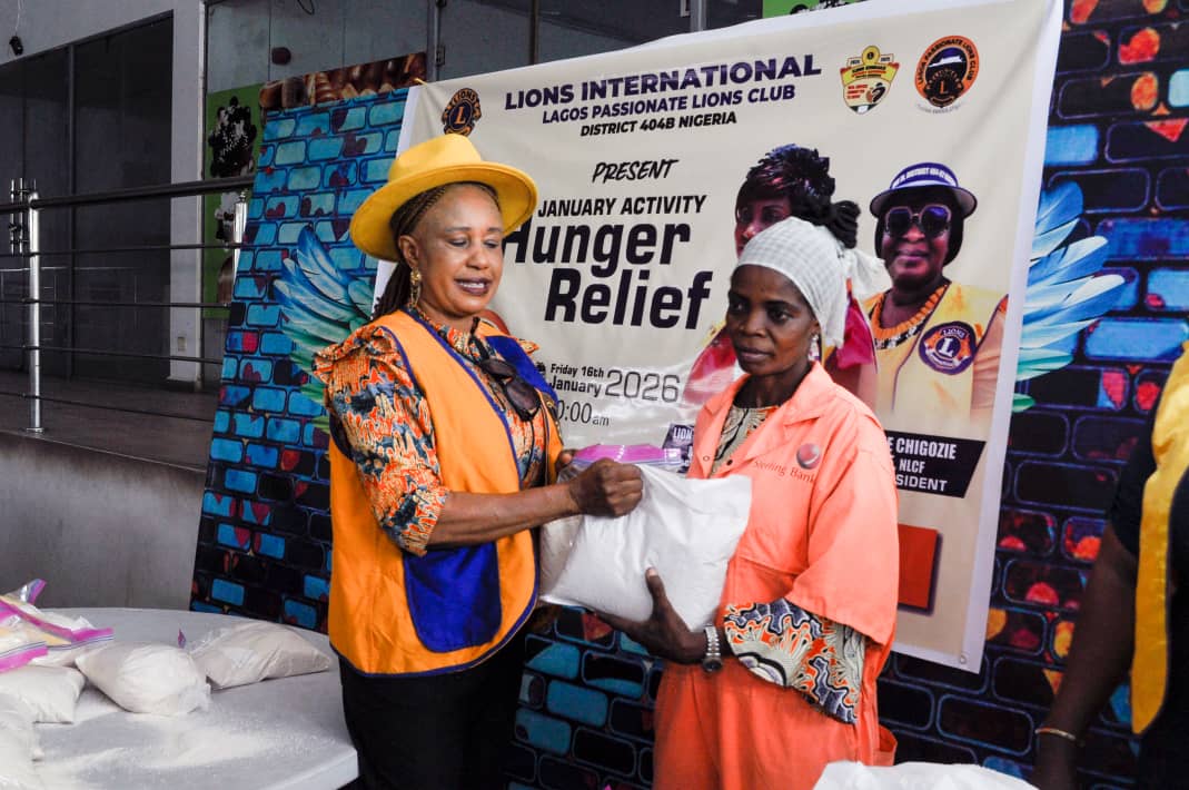 LAGOS PASSIONATE LIONS CLUB TOUCHES LIVES WITH HUNGER RELIEF OUTREACH